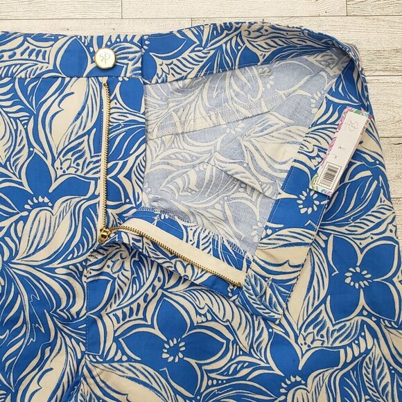 Stella Parker Shorts Activewear Golf Stretch Tropical Print Blue Womens 16 NWT - Picture 5 of 14